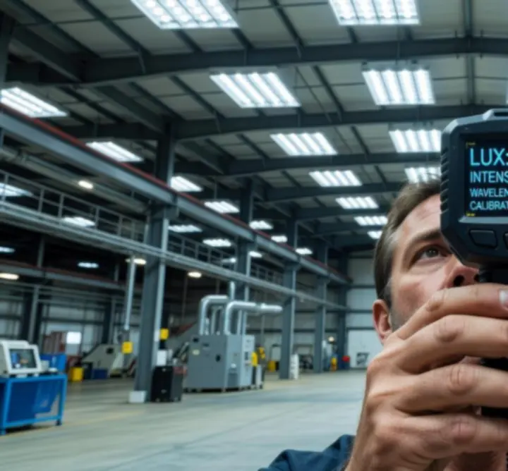 Lichtmeetapparatuur in een industriële omgeving